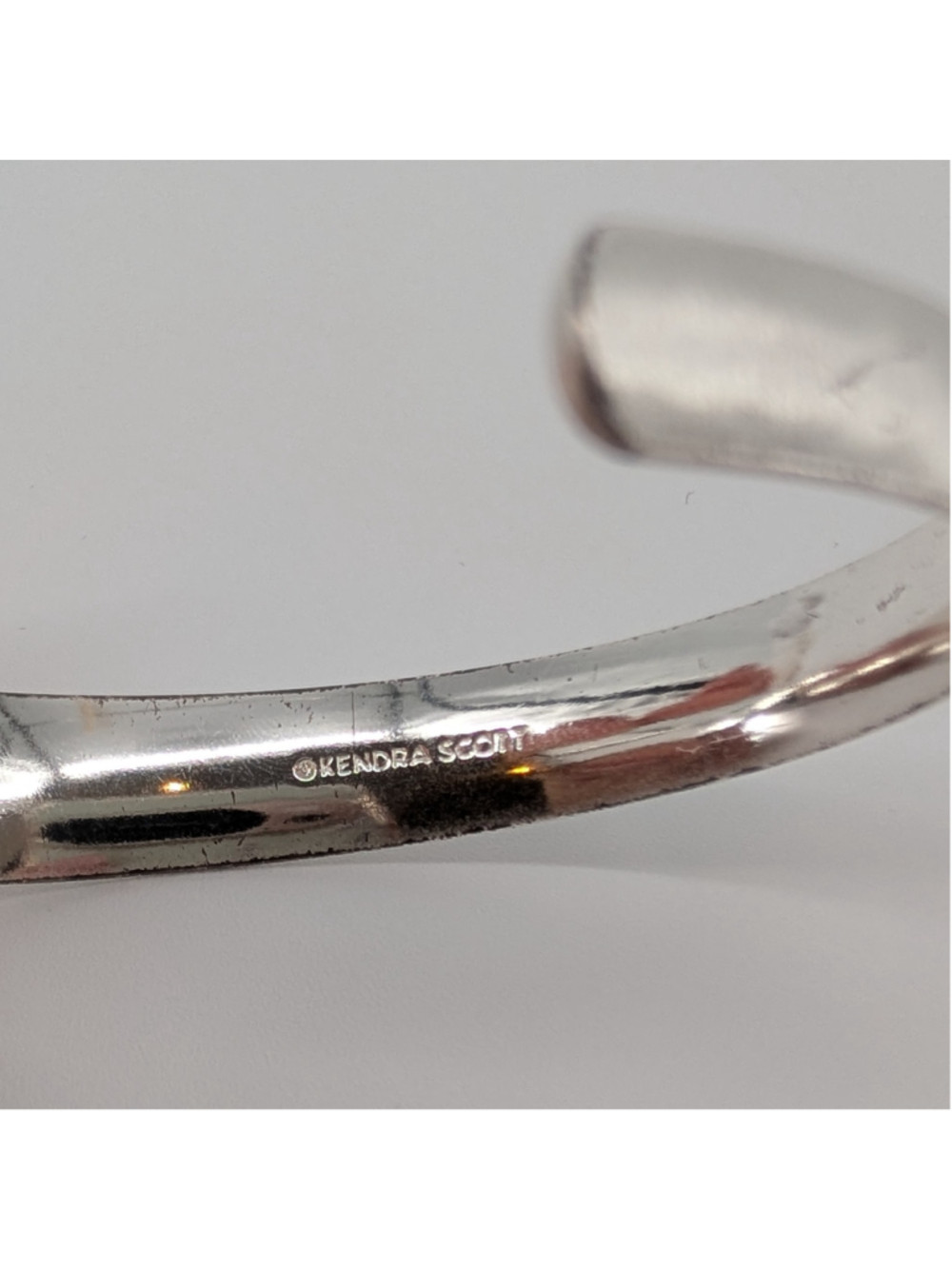 Kendra Scott Tiana Bright Silver Cuff Bracelet Set 3 Hammered Asymmetrical - Picture 8 of 13